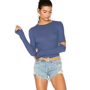 Michael Lauren Blue Long Sleeve Top